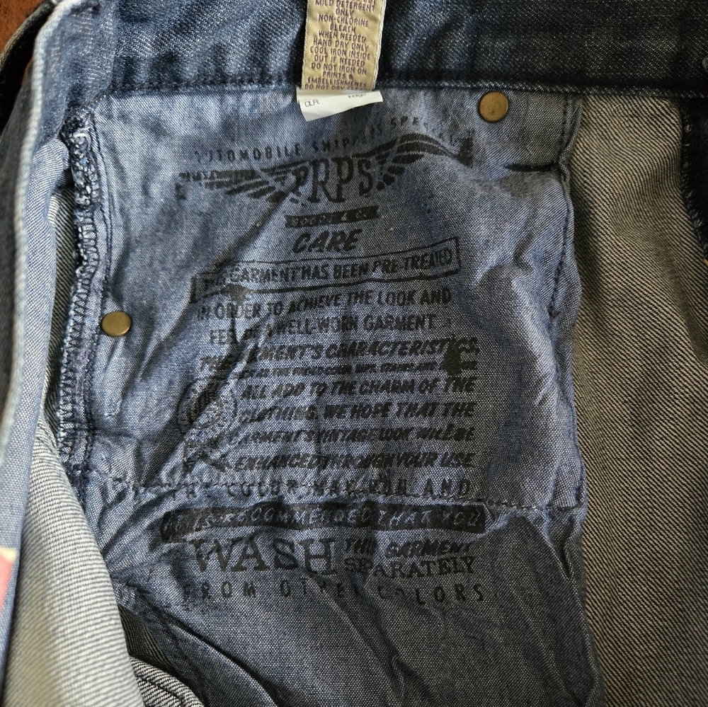 PRPS Rambler Skinny Fit Low Front Rise Button Fly Japanese Selvedge Jeans Sz 38 - Picture 13 of 16